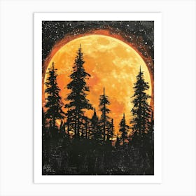 Full Moon In The Forest 9 Art Print