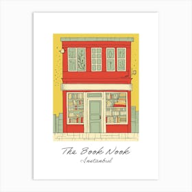 Instanbul The Book Nook Pastel Colours 1 Poster Art Print