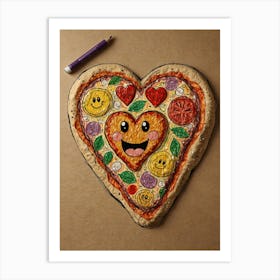 Heart Pizza 5 Art Print