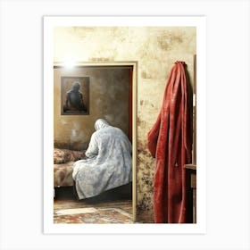 Old Woman In Bed Art Print