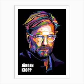 Former Liverpool Manager Jurgen Nobert Klopp Wpap Pop Art Style Art Print