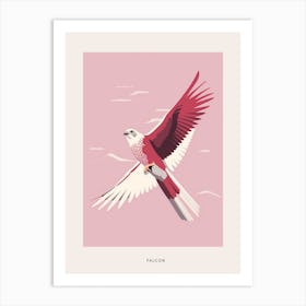 Minimalist Falcon 3 Bird Poster Art Print