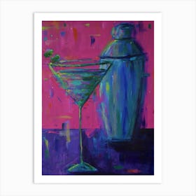 Cocktail In Pink & Purple Art Print