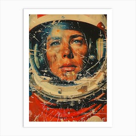 Beautiful Retro Astronaut 13 Art Print