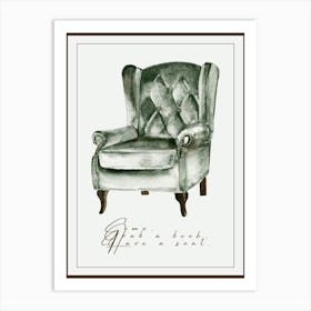 Bookworm Chair Art Print