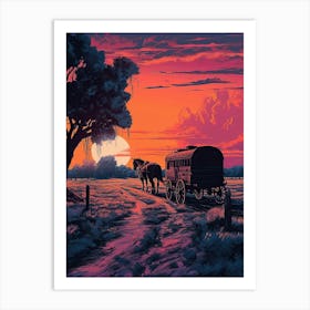 Sunset In The Country 1 Art Print