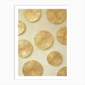 Gold Circles Wall Art Art Print