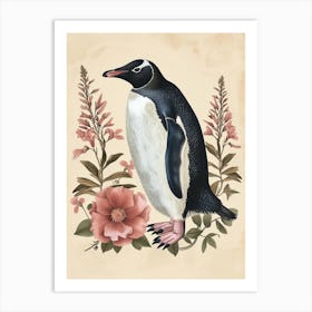 Adlie Penguin Signy Island Vintage Botanical Painting 2 Art Print