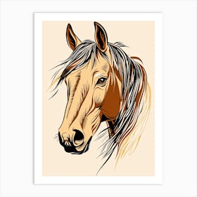 Horse Head Vector Art Print