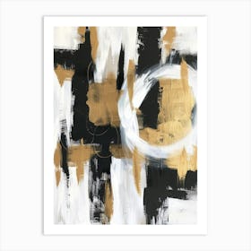 Abstract Gold And Black Painting 34 Art Print