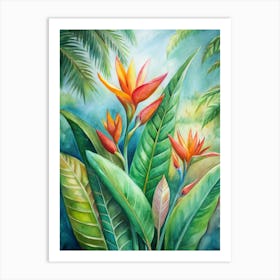 8 The Vibrant Foliage Of Heliconias In Bloom (1) Art Print