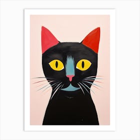 Abstract Cat Painting 2 Art Print