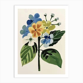 Painted Florals Hydrangea 4 Art Print