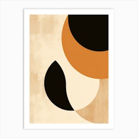 Beige Bauhaus Circles Art Print