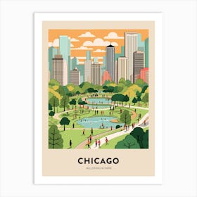 Millennium Park 6 Chicago Travel Poster Art Print