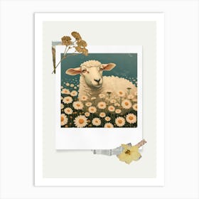 Scrapbook Sheep Fairycore Painting 6 Art Print