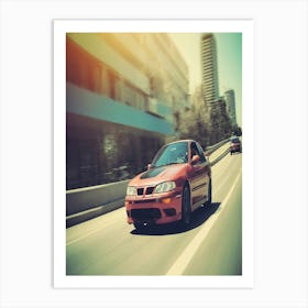 Car On The Road Art Print