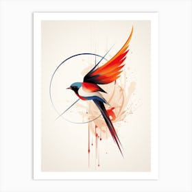 Bird Minimalist Abstract 2 Art Print
