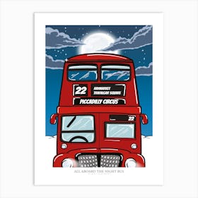 London Bus Art Print