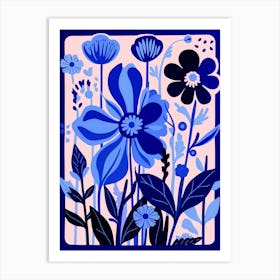 Blue Flower Illustration Bluebell 4 Art Print