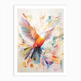 Bird Painting Collage Dove 1 Art Print