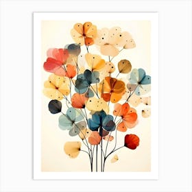 Abstract Flowers Art Print