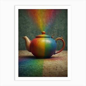 Rainbow Teapot 2 Art Print