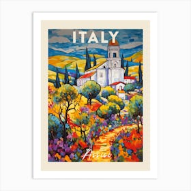 Assisi Italy 1 Fauvist Painting  Travel Poster Art Print