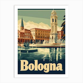 Aihrgdesign A Classic 1960s Travel Poster For Bologna Showcas 20496385 08a3 4f43 859b 32b0508a3697 0 Art Print