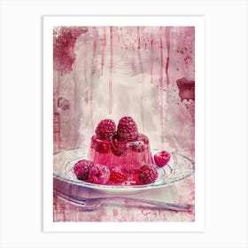 Raspberry Jelly Retro Collage 3 Art Print