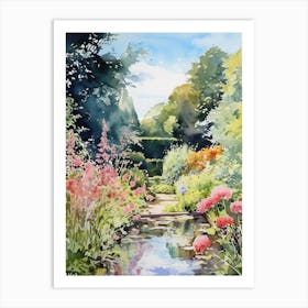 Claude Monet Garden France Watercolour 3 Art Print