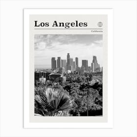 Los Angeles California Black And White Art Print