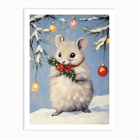 Christmas Mouse 6 Art Print