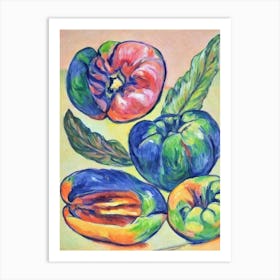 Papaya Vintage Sketch Fruit Art Print