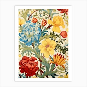 Floral Wallpaper 111 Art Print