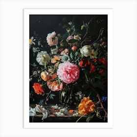 Baroque Flowers 2 Art Print