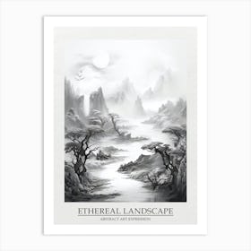 Ethereal Landscape Abstract Black And White 1 Poster Art Print