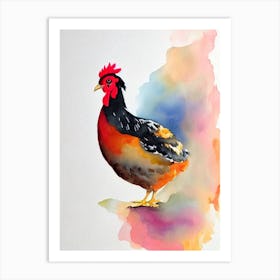 Chicken Watercolour Bird Art Print