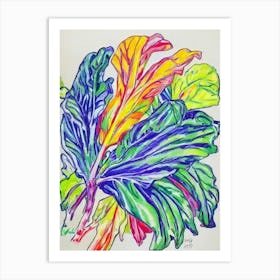 Chard Fauvist vegetable Art Print