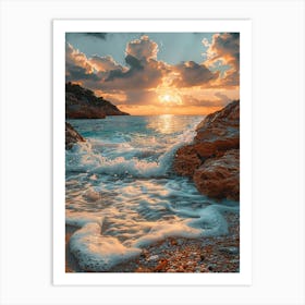 Sunset On The Beach 10 Art Print