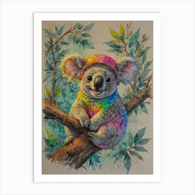 Rainbow Koala Art Print