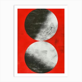 Black And White Circles 11 Art Print