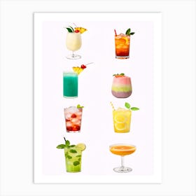 Alcoholic Drinks Art Print