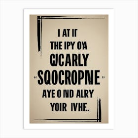 I'M At The Ip O Gily Scoupione Art Print