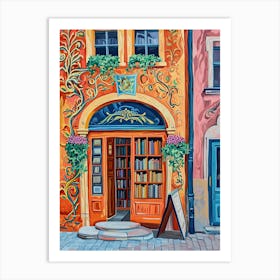 Krakow Book Nook Bookshop 1 Art Print