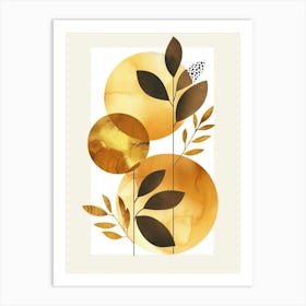 Golden Leaves 61 Art Print