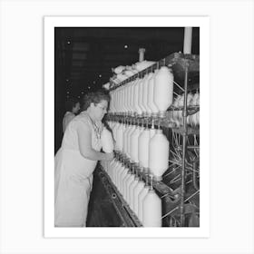 Removing Spindles Of Large Cotton Thread From Thread Making Machinery, Laurel Cotton Mill, Laurel, Mississippi Art Print