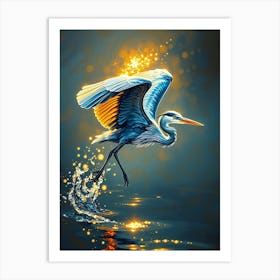 Blue Heron 4 Art Print