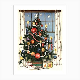 Decorated Christmas Tree Art Print