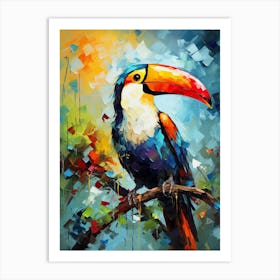 Colourful Watercolour Toucan 1 Art Print